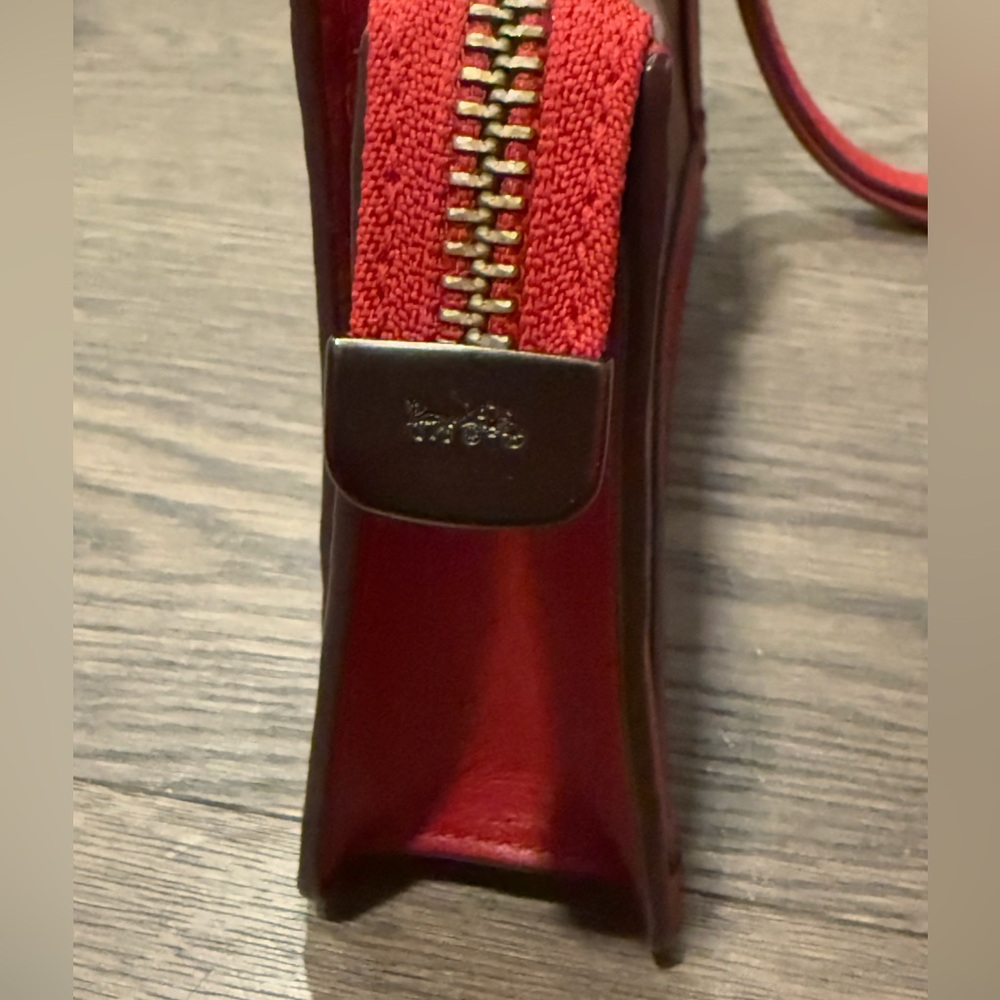 Coach Signature Canvas Dreamer Wristlet with Red Leather Trim. EUC - Picture 8 of 10